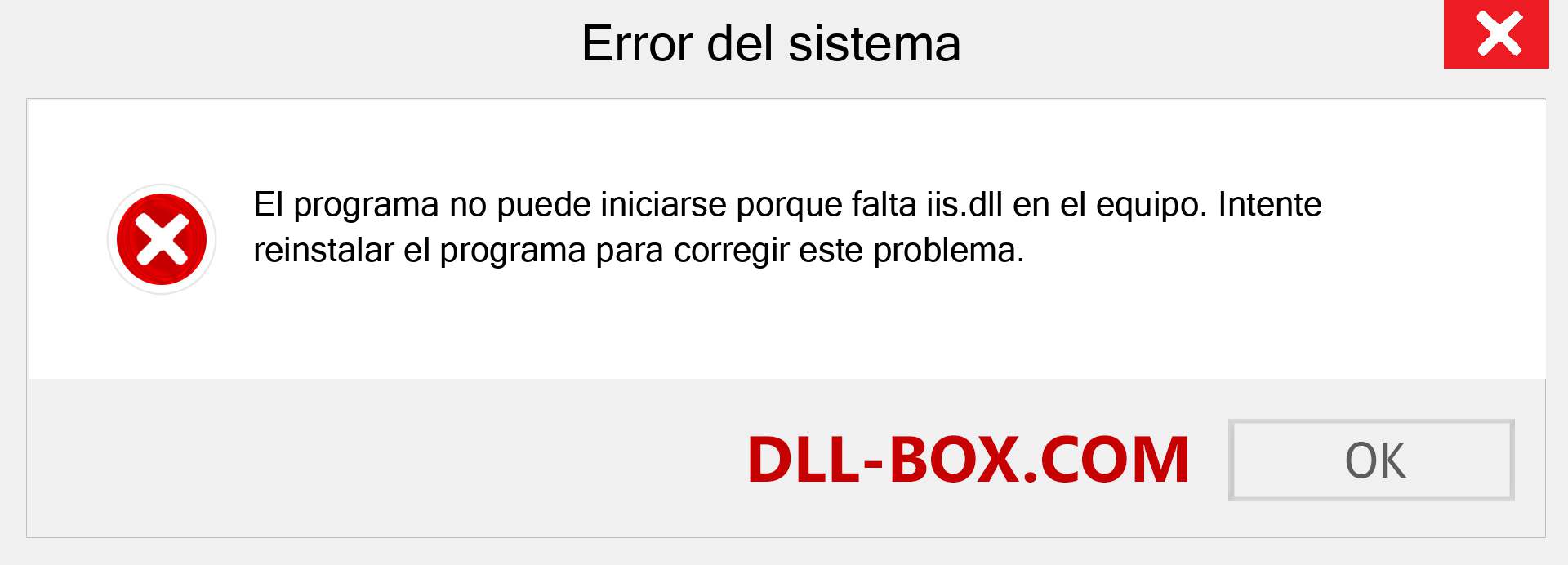 ¿Falta el archivo iis.dll ?. Descargar para Windows 7, 8, 10 - Corregir iis dll Missing Error en Windows, fotos, imágenes