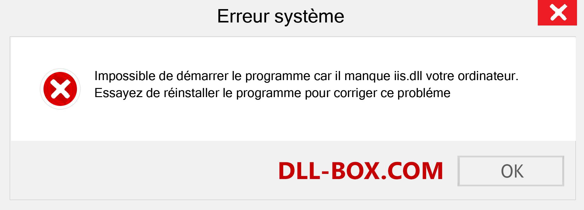 Le fichier iis.dll est manquant ?. Télécharger pour Windows 7, 8, 10 - Correction de l'erreur manquante iis dll sur Windows, photos, images